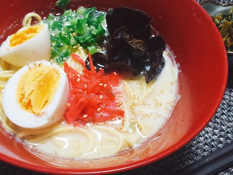 レンジで3分♡なんちゃってとんこつラーメン